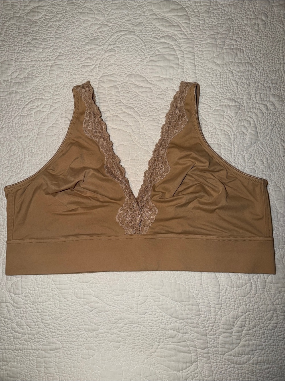 Soma Embraceable Wireless Unlined LT XXL Bra, Lacy Details, Super Stretchy, EUC